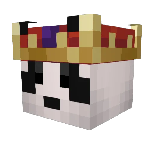 Meli32k Minecraft avatar head, 3D render
