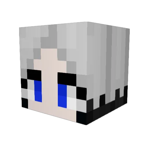MeliSpirit Minecraft avatar head, 3D render