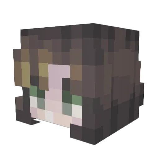 Meli_Milk Minecraft avatar head, 3D render