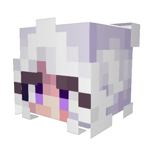 Meliccc Minecraft avatar head, 3D render