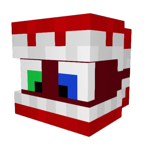 Melidud Minecraft avatar head, 3D render