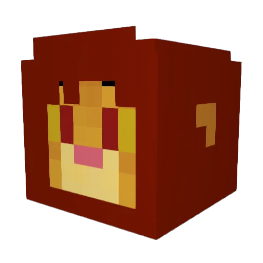 MelieBee Minecraft avatar head, 3D render