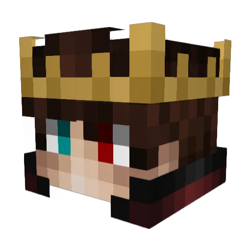 Melih07X Minecraft avatar head, 3D render