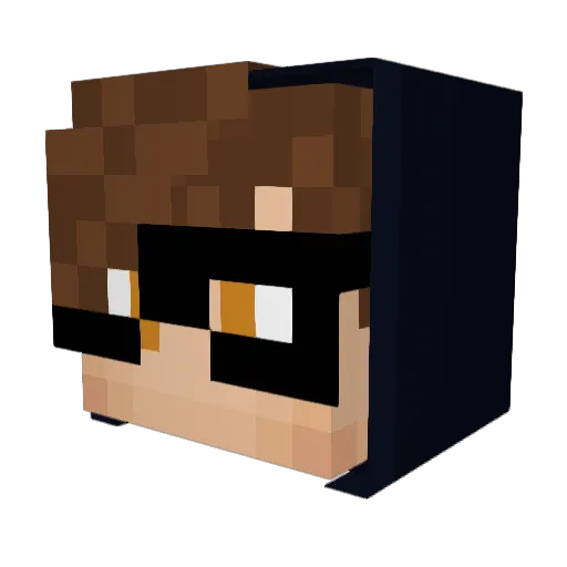MelihGaming Minecraft avatar head, 3D render