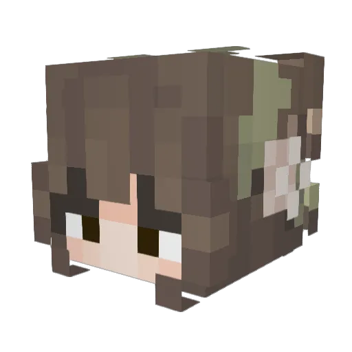Meliiloes Minecraft avatar head, 3D render