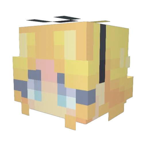 Meliloup Minecraft avatar head, 3D render
