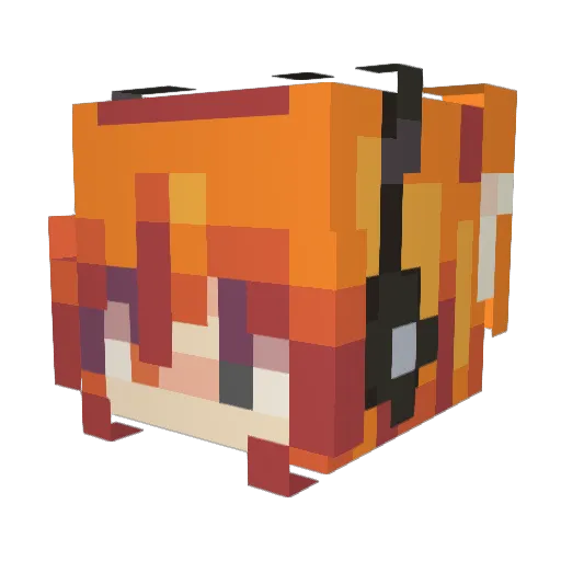 Melina1205 Minecraft avatar head, 3D render