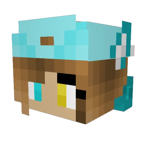 Melina_2005 Minecraft avatar head, 3D render
