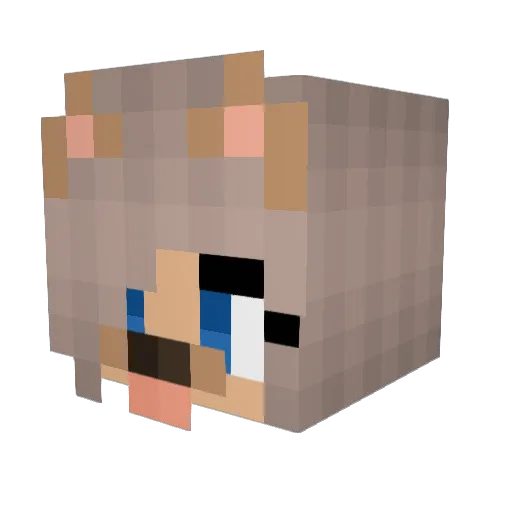 MelinchenA Minecraft avatar head, 3D render