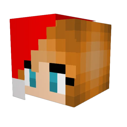 Melindaw100 Minecraft avatar head, 3D render