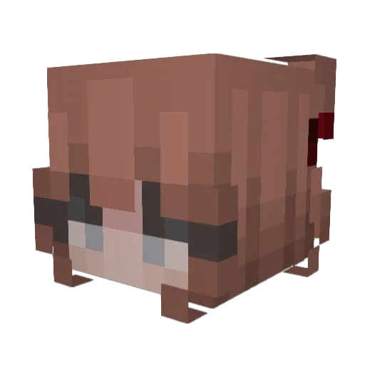 Melinea Minecraft avatar head, 3D render