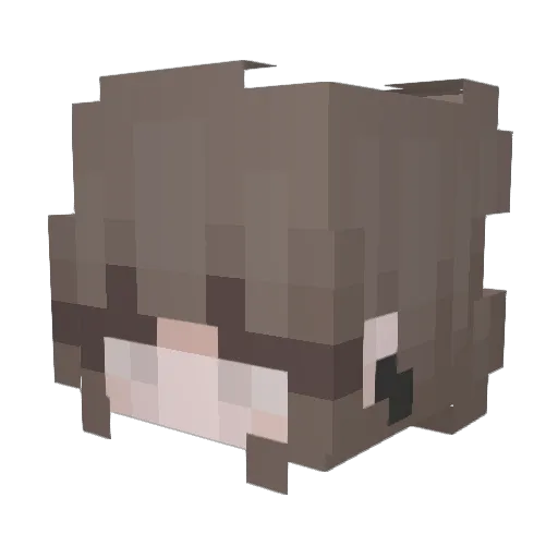 Melinis Minecraft avatar head, 3D render