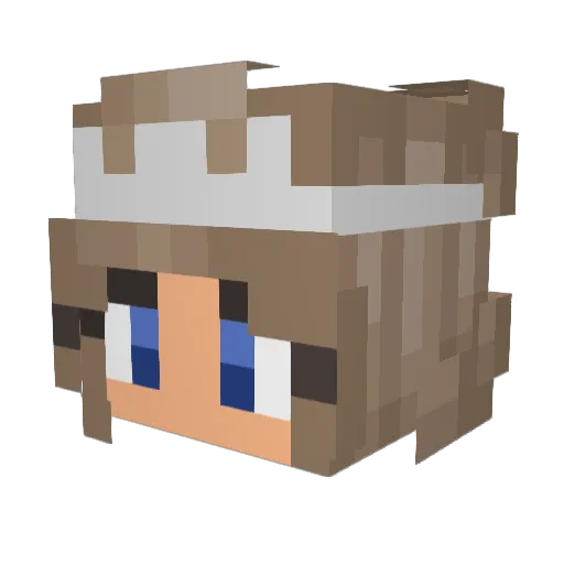 Melinisha Minecraft avatar head, 3D render