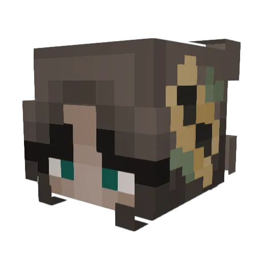Melinoe159 Minecraft avatar head, 3D render