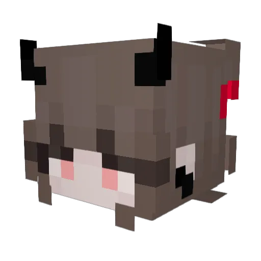 MelinoeNemesis Minecraft avatar head, 3D render