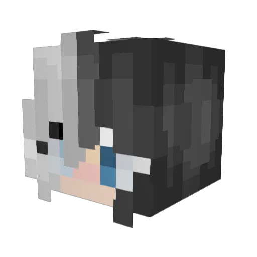 Melinoe_Ghost Minecraft avatar head, 3D render