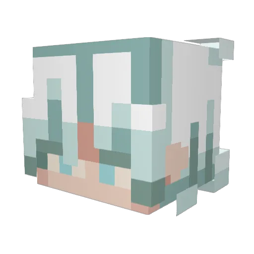 Melinoe___ Minecraft avatar head, 3D render