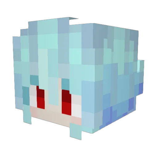 Melinque Minecraft avatar head, 3D render