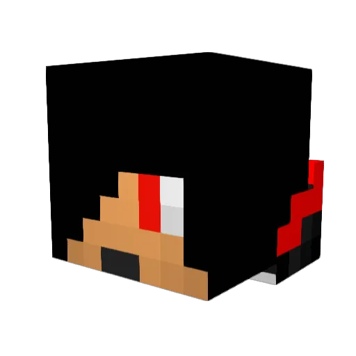 Melio101 Minecraft avatar head, 3D render