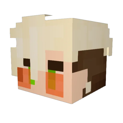 Meliodaragon Minecraft avatar head, 3D render