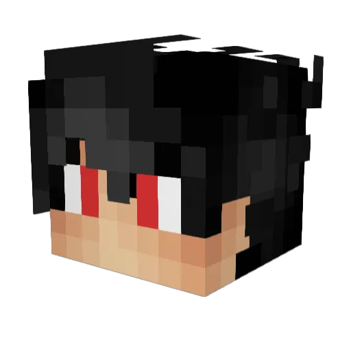 Meliodas__2 Minecraft avatar head, 3D render