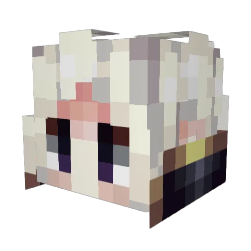 Meliodes Minecraft avatar head, 3D render