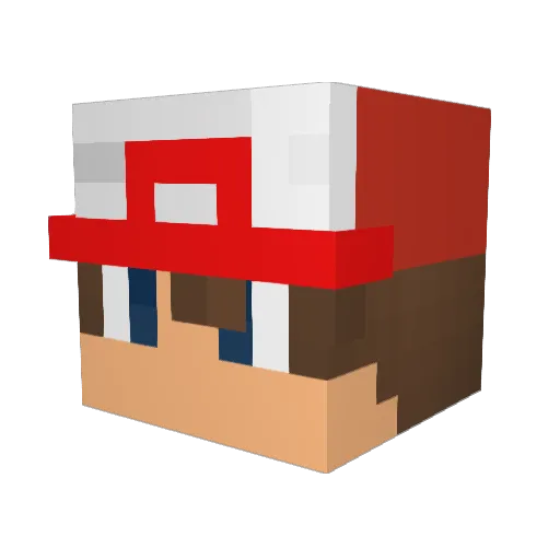 Meliodis Minecraft avatar head, 3D render