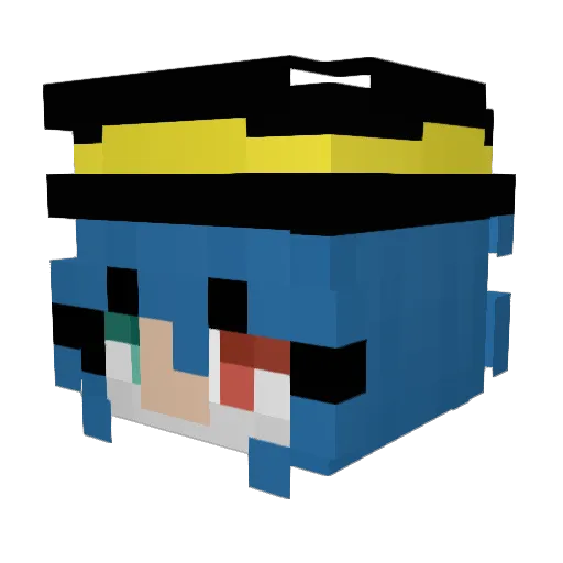 Meliphia Minecraft avatar head, 3D render