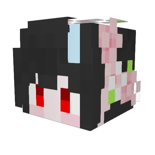 Melisa88 Minecraft avatar head, 3D render