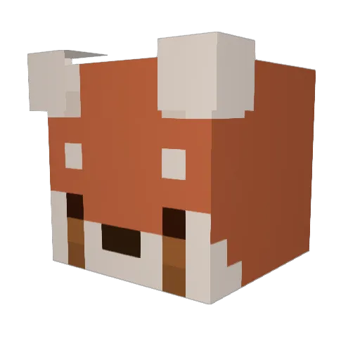 Melisapa Minecraft avatar head, 3D render