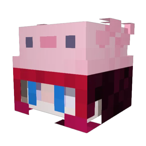 Meliskra Minecraft avatar head, 3D render
