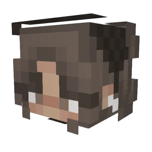 Melissa261 Minecraft avatar head, 3D render