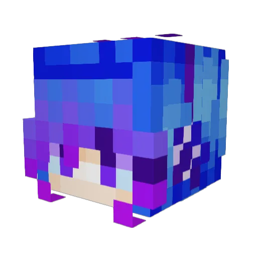 MelissaStreet Minecraft avatar head, 3D render