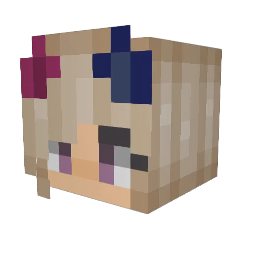 MelissaVault Minecraft avatar head, 3D render