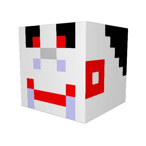 Melissa_30 Minecraft avatar head, 3D render