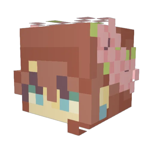 Melissa_Daebak Minecraft avatar head, 3D render