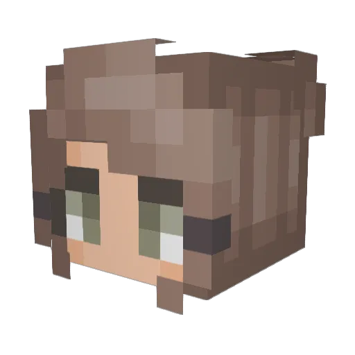 Melissa_Rock Minecraft avatar head, 3D render