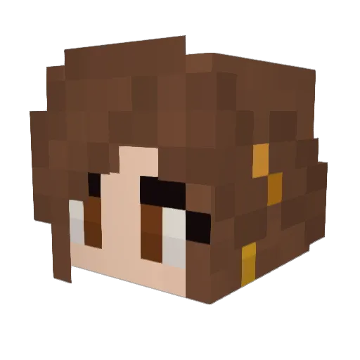 Melivaan Minecraft avatar head, 3D render