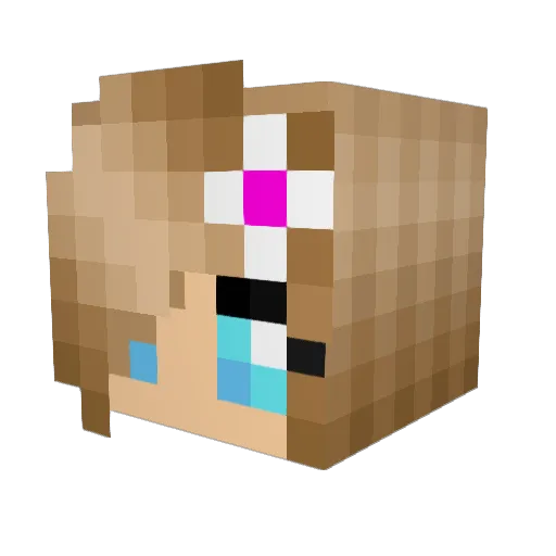 Meliyae Minecraft avatar head, 3D render