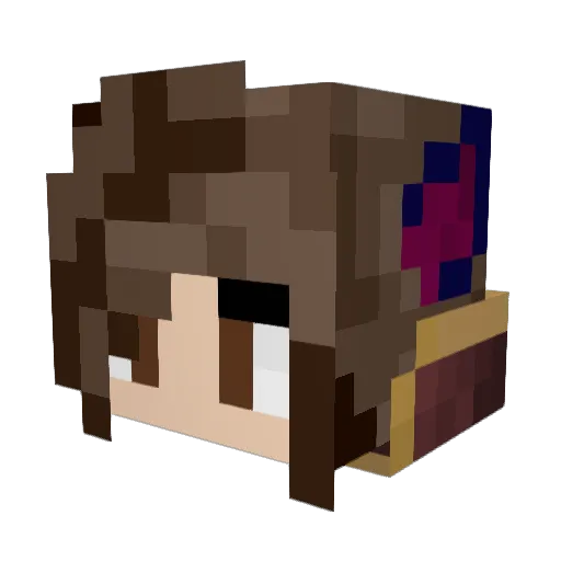 Melizar12 Minecraft avatar head, 3D render
