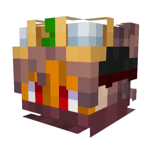 Meljer123 Minecraft avatar head, 3D render