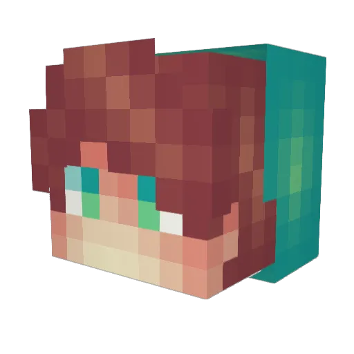 Melker87 Minecraft avatar head, 3D render