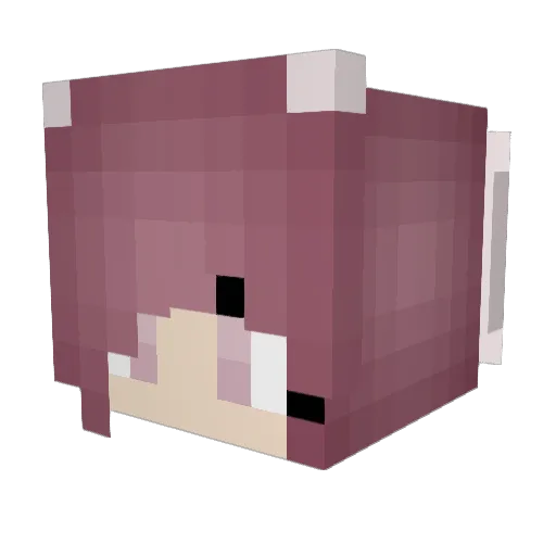Melkku Minecraft avatar head, 3D render