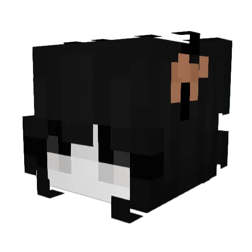 Melkmeisje Minecraft avatar head, 3D render