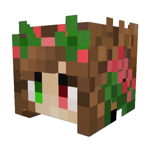 Melksh4ke Minecraft avatar head, 3D render