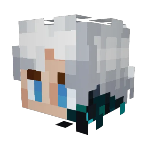 Melkuia Minecraft avatar head, 3D render
