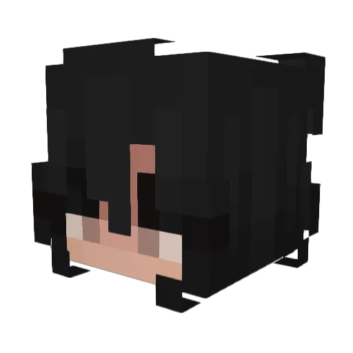 Mell8 Minecraft avatar head, 3D render