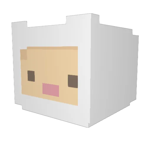 MellMaroder Minecraft avatar head, 3D render