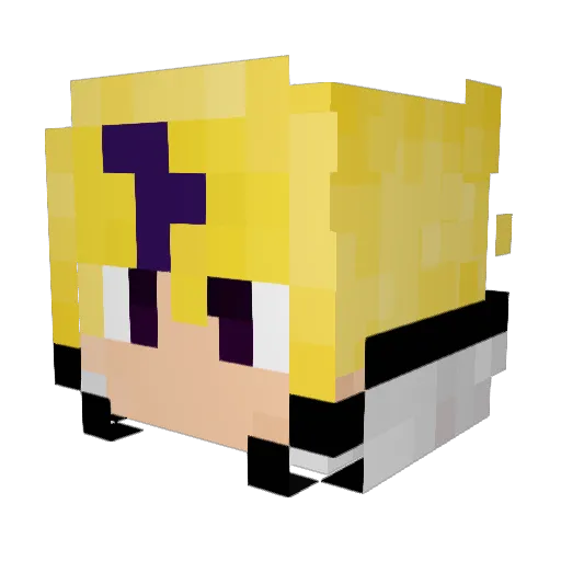 MellOTR Minecraft avatar head, 3D render