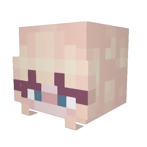 MellXD Minecraft avatar head, 3D render